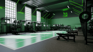 gym design for strength and conditioning space